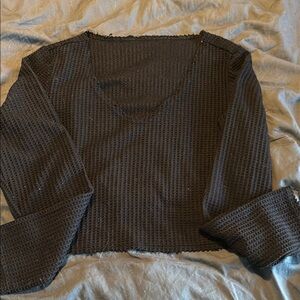 SHEIN Black V-Neck Sweater